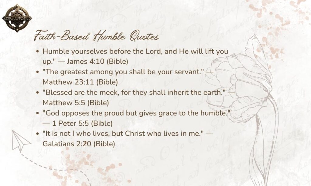Faith-Based Humble Quotes