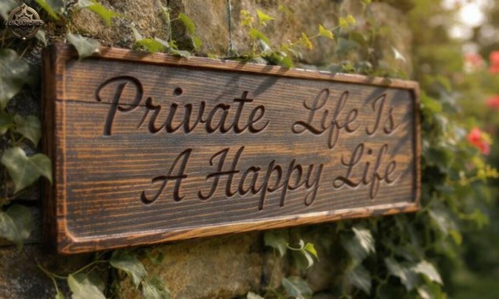 Private Life Is A Happy Life Quotes