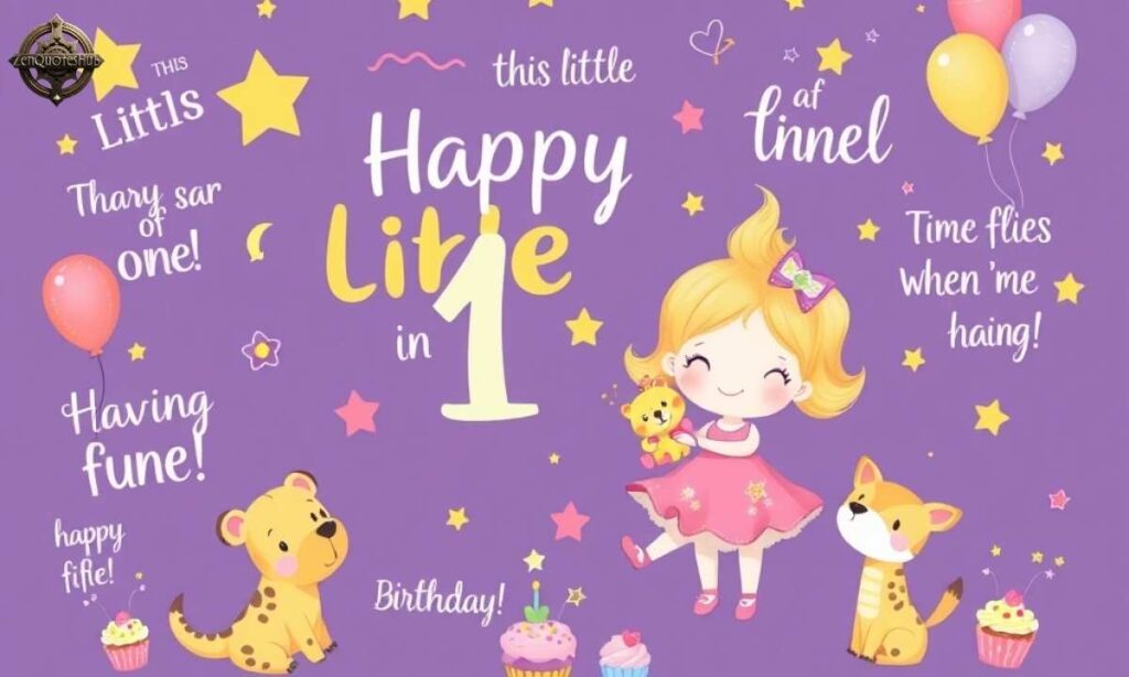 Cute Happy 1st Birthday Girl Quotes